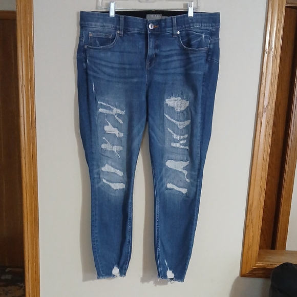 torrid Denim - Torrid Blue Distressed Ankle Jeans